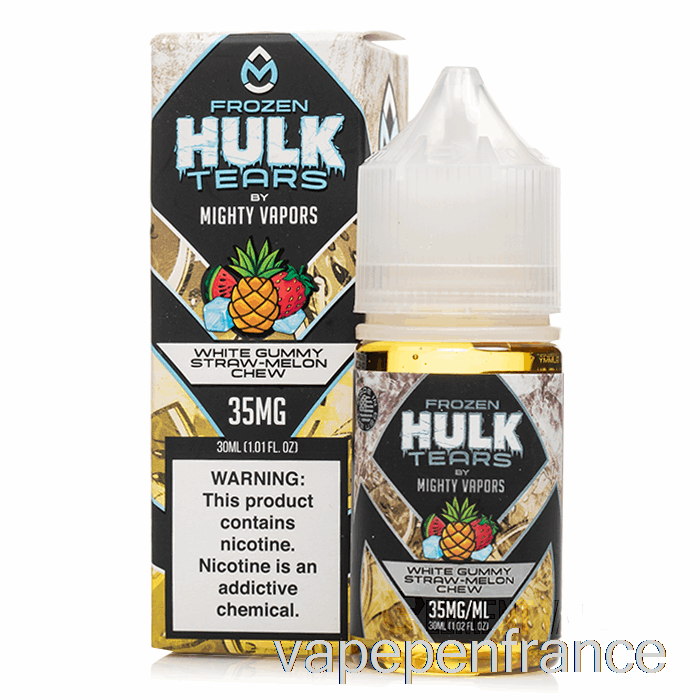 Mâcher De Melon De Paille Gommeuse Blanche Congelée - Sels De Larmes De Hulk - Stylo Vape 30 Ml 35 Mg